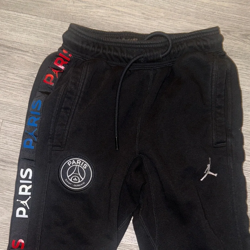 Mens Black Joggers with Paris Logo
